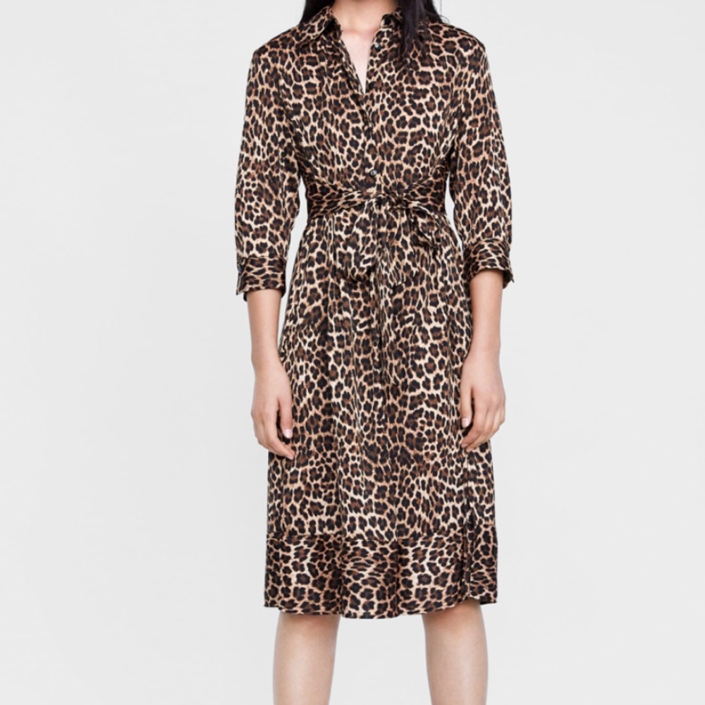LAST ONE! GORGEOUS ZARA NWT Animal Print Dress - Picture 2 of 2